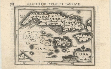 MAP, Cuba & Jamaica, Hondius/Bertius