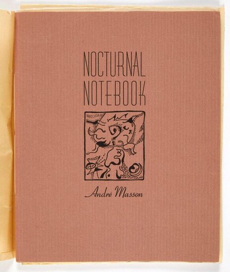 MASSON André. NOCTURNAL NOTEBOOK. New York, Curt Valentin, 1944, in...