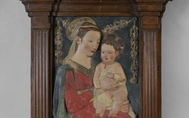 Madonna con Bambino, terracotta policroma
