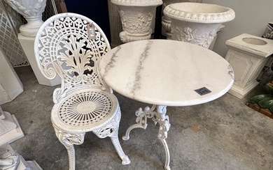 Marble Top Table & Chairs