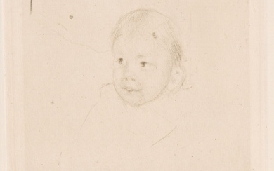 Mary Cassatt (1844-1926) Head of a Child. Vers 1890-1900. Pointe sèche. 115 x 160. Breeskin...