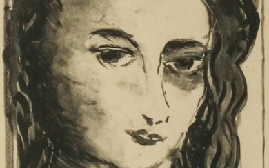 Maurice DE VLAMINCK (1876 - 1958) Portrait de femme, 1924 lithographie su...