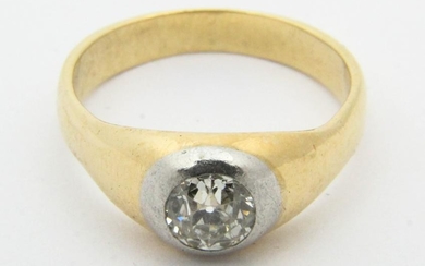 Men's diamond .8 ct round cut solitaire ring