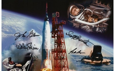 Mercury Astronauts (4) Signed Photograph