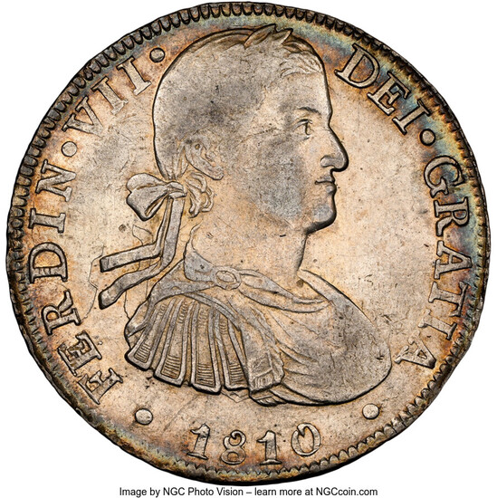 Mexico: , Ferdinand VII 8 Reales 1810 Mo-HJ AU58 NGC,...