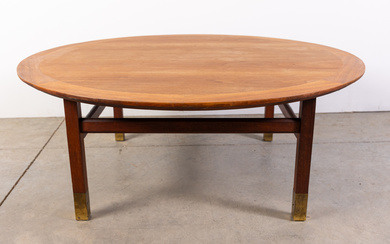 Mid Century Modern MCM Low Round Coffee Table