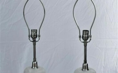 Mid Century Modern/deco style Alabaster Lamps