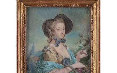 Miniatura con il ritratto di Madame de Pompadour, Francia XIX secolo