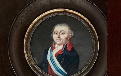 Miniature ronde sur ivoire, portrait de Jacques... - Lot 248 - Beaussant Lefèvre & Associés
