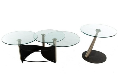 Modern Metal & Glass Coffee & End Table