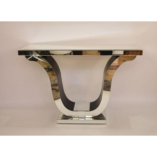 Modern mirrored console table in the Art Deco taste, the rec...