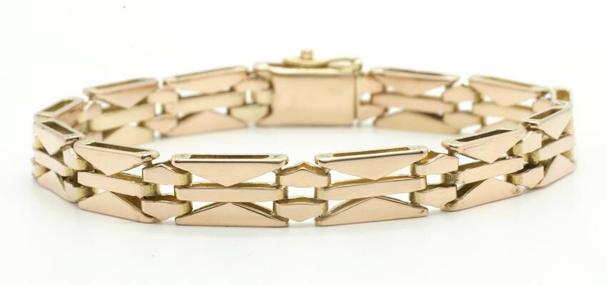 Modernes Armband in Rotgold