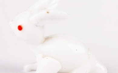 Murano Venetian Glass Sculpture White Rabbit