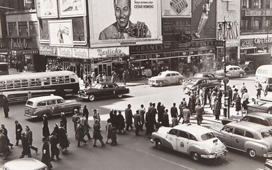 NEWMAN, ARNOLD (1918-2006) Times Square, Seventh Ave, view southwest at 42nd St.