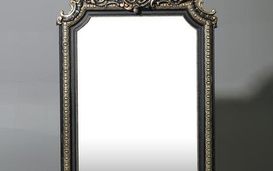 Napoleon III Style Black/ Gold Framed Mirror
