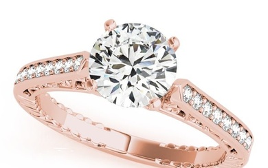 Natural 2.1 CTW Diamond Engagement Ring 18K White Gold