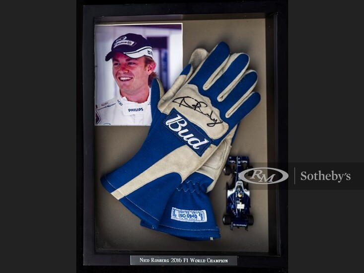 Nico Rosberg Worn and Signed Gloves