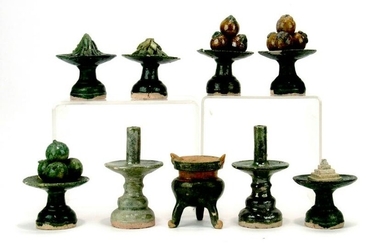 Nine Chinese Pottery Items