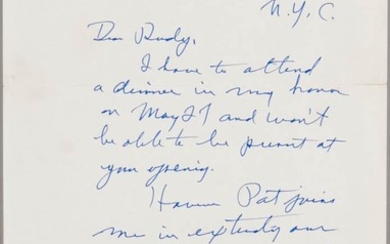 Nixon, Richard (1913-1994) Autograph Letter Signed, New York City, 21 May 1981. Single sheet of custom letterhead, written in blue felt