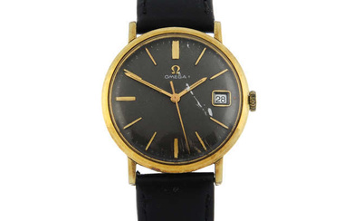 OMEGA - a gold plated wrist watch, 34mm.