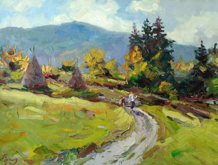 Oil painting Road in the mountain Alexander Nikolaevich