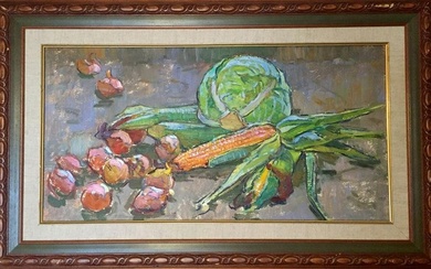 Oil painting Still life with corn Chehodar Vasyl