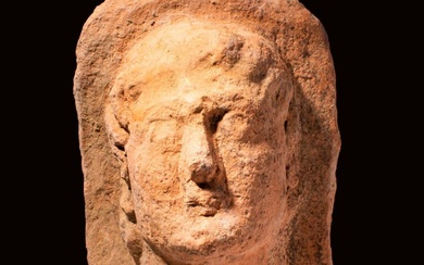 PHOENICIAN TERRACOTTA VOTIVE HEAD OF MAN