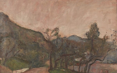 Paesaggio di Ravetto con lago, ARTURO TOSI (Busto Arsizio, 1871 - Milano, 1956)