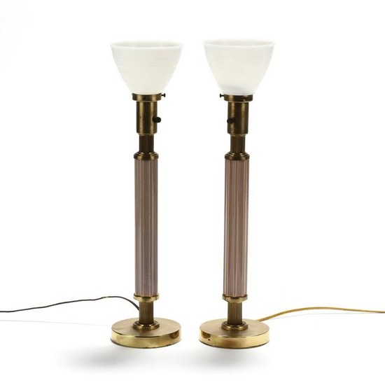 Pair of American Mid-Century Pottery Table Lamps