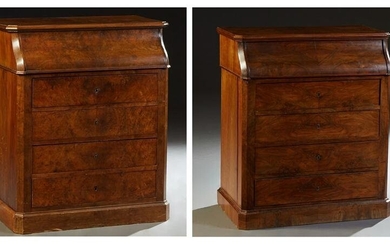 Pair of French Louis Philippe Carved Walnut