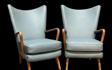 Pair of MCM 1950s Bentwood Armchairs Howard Keith