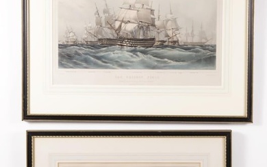 Pair of Maritime Prints "The Channel Fleet, 1846" and "H.M.S. Canopus 84 Guns"