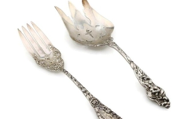 Pair of Sterling Silver Serving Forks