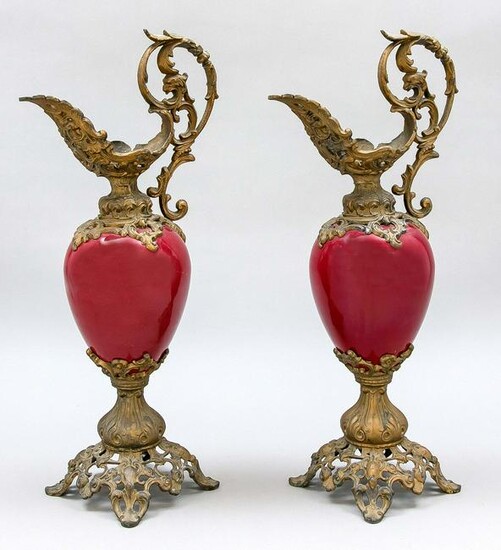 Pair of ornamental jugs, late 19t
