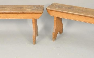 Pair of primitive style benches. ht. 17 in., wd. 36 in.