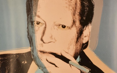 Par Andy Warhol PORTRAIT DE WILLY BRANDT impression typographique, 69x69 cm