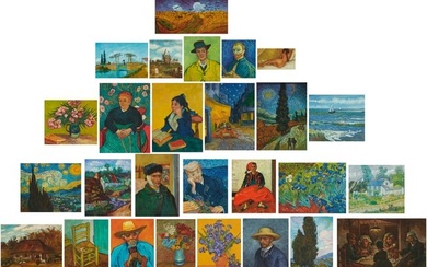 Paul Saltarelli (1955-2019), A Group of 27 miniature paintings after Vincent Van Gogh, 1998-2001