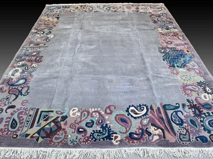 Perfect unused modern contemporary art rug - 9 x 7.6