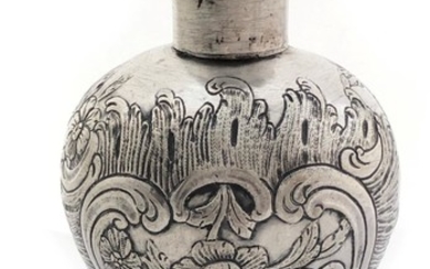 Perfume silverware, 18th century, has beautiful floran motife engravings,...