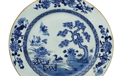 Piatto cinese in ceramica del Periodo Kangxi, XVII/XVIII