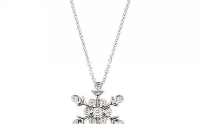 Platinum and Diamond Snowflake Necklace, Tiffany & Co.