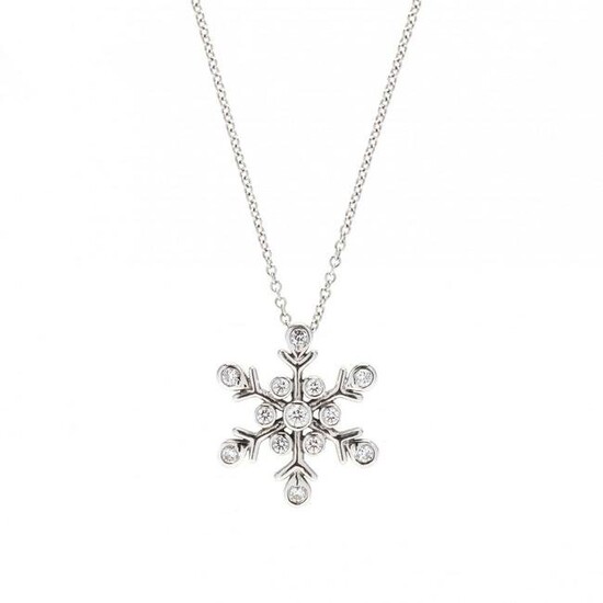 Platinum and Diamond Snowflake Necklace, Tiffany & Co.