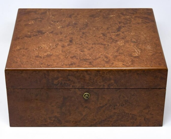 Quality Burl Wood Cigar Humidor Table Top Box
