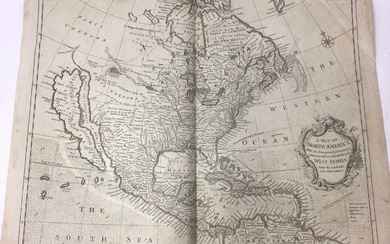 R W Seale, 18th century engraved map of North America and West Indies and another