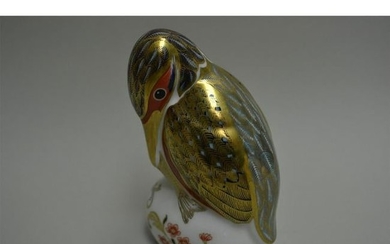 ROYAL CROWN DERBY KINGFISHER PAPERWEIGHT