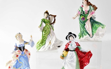 ROYAL DOULTON; four female figures from the 'Ladies of the...