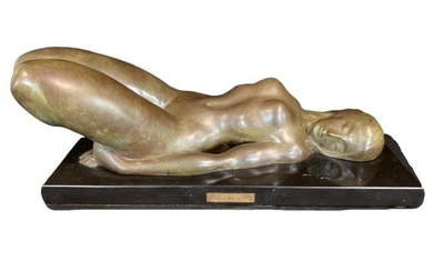 RUTH LEE LEVENTHAL "WOMAN" BRONZE NUDE SCULPTURE