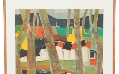 Rene Couturier Abstract Landscape Lithograph