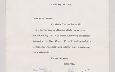 Robert Kennedy Twice Signed Letter Beckett LOA