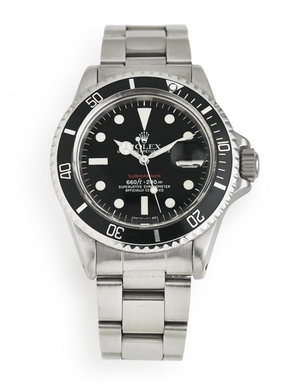 Rolex: A wristwatch of steel. Model Submariner, ref. 1680. Mechanical...